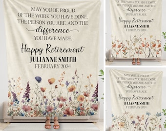 Personalized Retirement Gifts for Women Retirement Blanket for Boss Coworker Farewell Retirement Party Gift Ideas for Her Retiring 2024