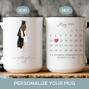 Custom Graduation Gift for Her College Highschool Grad Mug Daughter Niece Best Friend Graduate Present Bachelors Degree Graduation Mug
