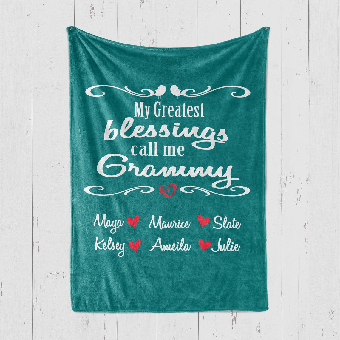 Personalized Blanket for Grammy Customized Gift Blanket Names Etsy
