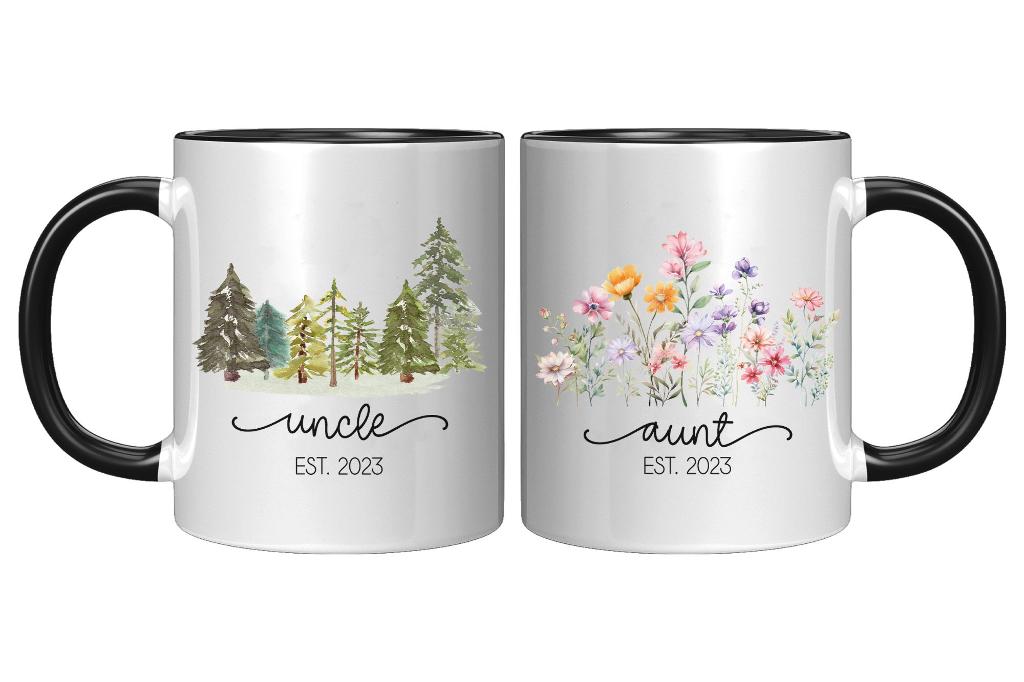Aunt and Uncle Pregnancy Announcement Gift Auntie Personalized Mug New ...