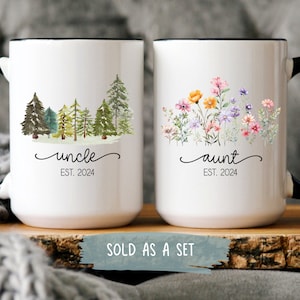 Aunt and Uncle Pregnancy Announcement Gift Auntie Personalized Mug New Uncle Aunt Christmas Gift Brother Sister in law Sibling Pregnancy