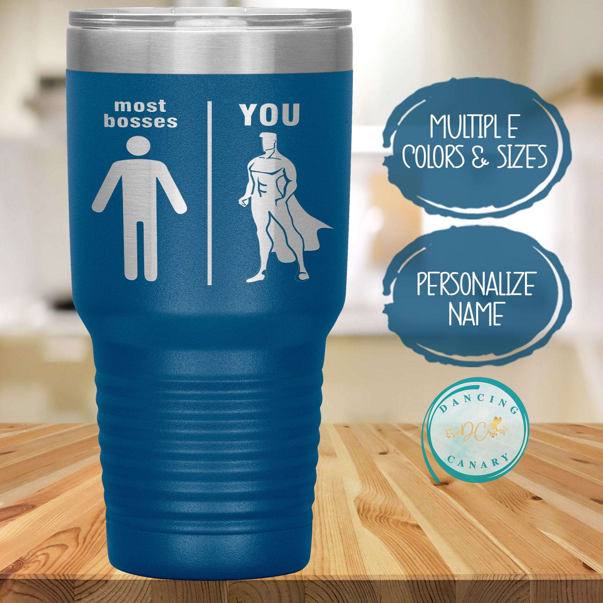 Boss Tumbler for Men, Manager Personalized Gifts for Holiday