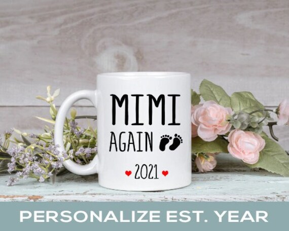 Pregnancy Announcement Mimi Mug Cute Baby Reveal to | Etsy