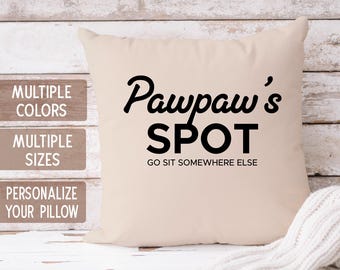 Pawpaw Pillow Grandpa Father's Day Gift from Grandkids Funny Papa Pillowcase Grandfather Birthday Christmas Keepsake Gift for Dad DC-25-185