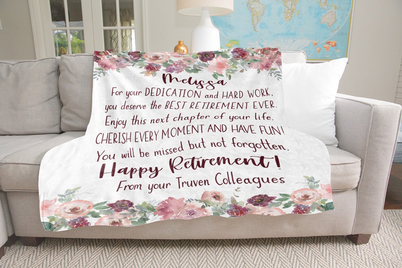 Personalized Retirement Blanket Gift for Women Boss or Etsy