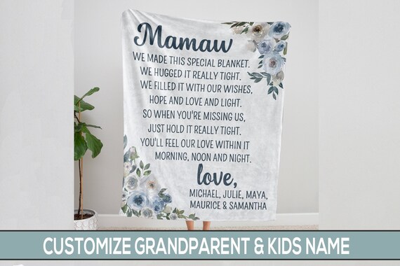 Personalized mamaw blanket new arrivals