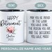 Personalized Retirement Gift for Women, Happy Retirement Mug, Retirement 2022, Retired Mom or Coworker Gift, Lady Boss Retirement Mug 
