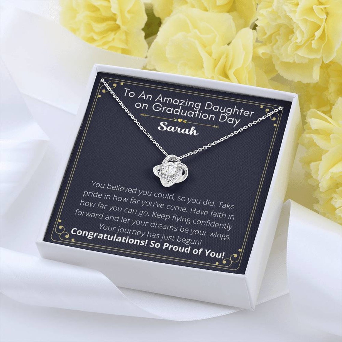 Graduation Necklace for Daughter from Mom or Dad Personalized Etsy