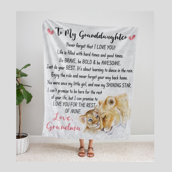 Blanket for Granddaughter From Grandma and Grandpa Etsy