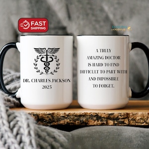 Doctor Retirement Gift for Men or Women, MD, Physician Retired Personalized Mug, Boss or Coworker Gift, A Truly Amazing Doctor Coffee Cup