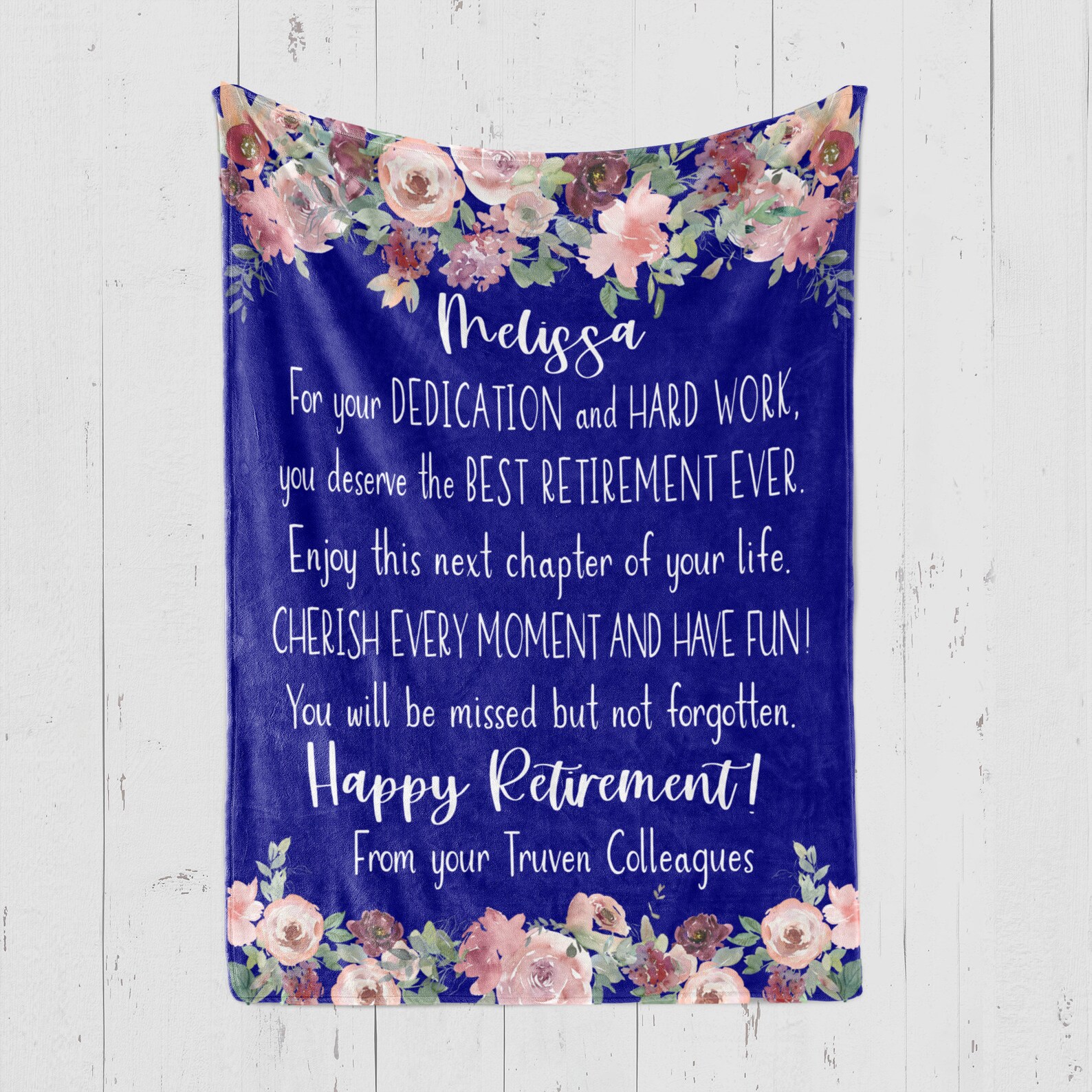 Personalized Retirement Blanket for Women Boss or Coworker Etsy