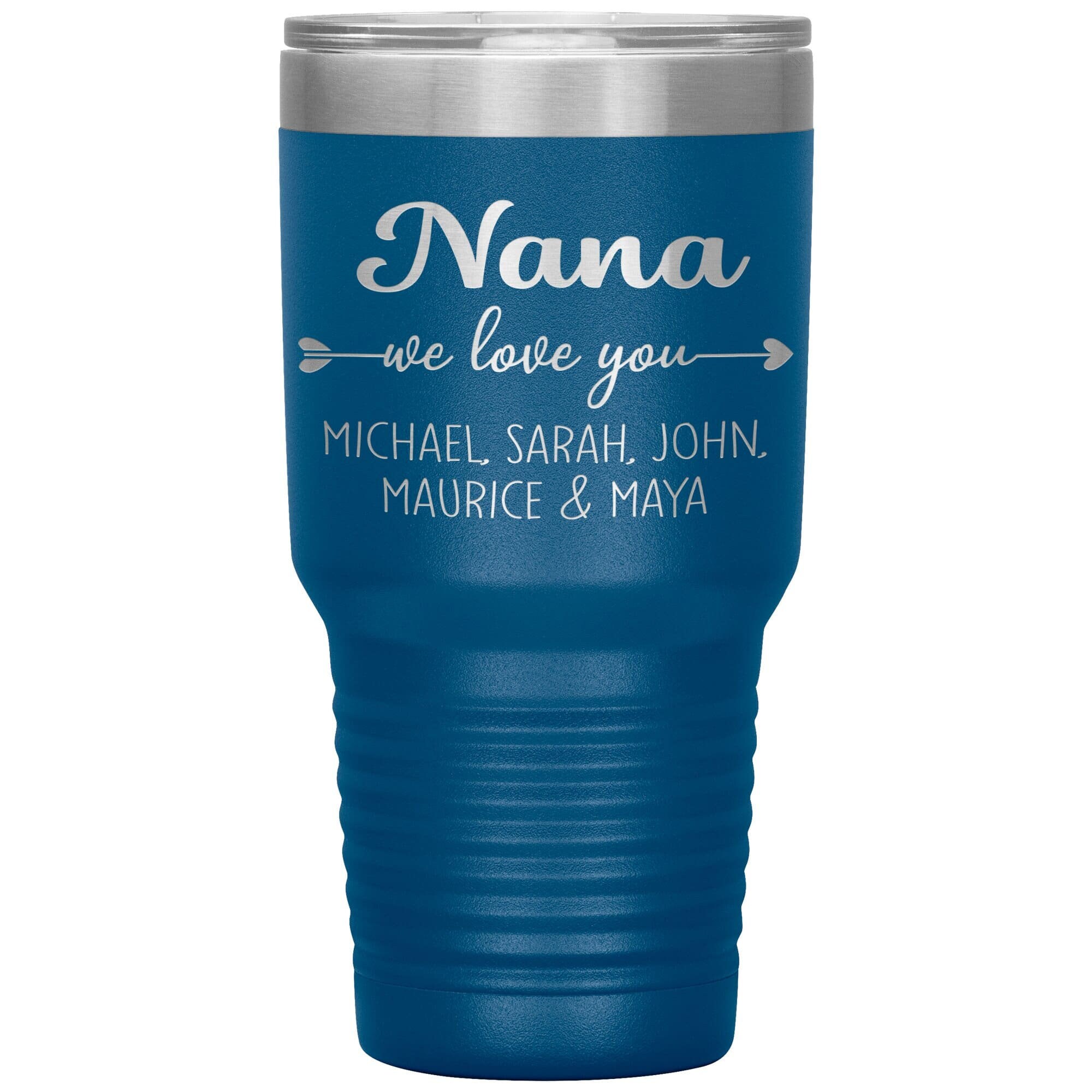 Nana Tumbler with Grandkids Names Personalized Mother's Etsy