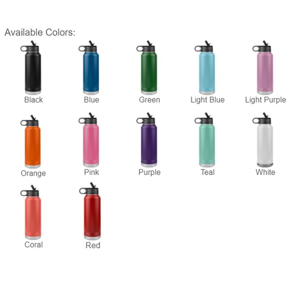 32 oz Stainless Steel Powder Coated Blank Insulated Sport Water Bottle  Polar Camel