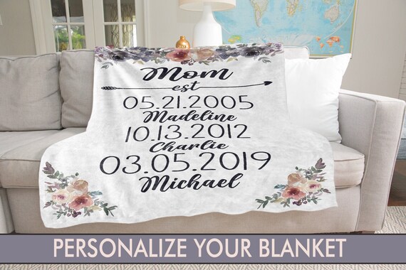 Personalized Blanket for Mom Birthday Christmas or Mother s Day