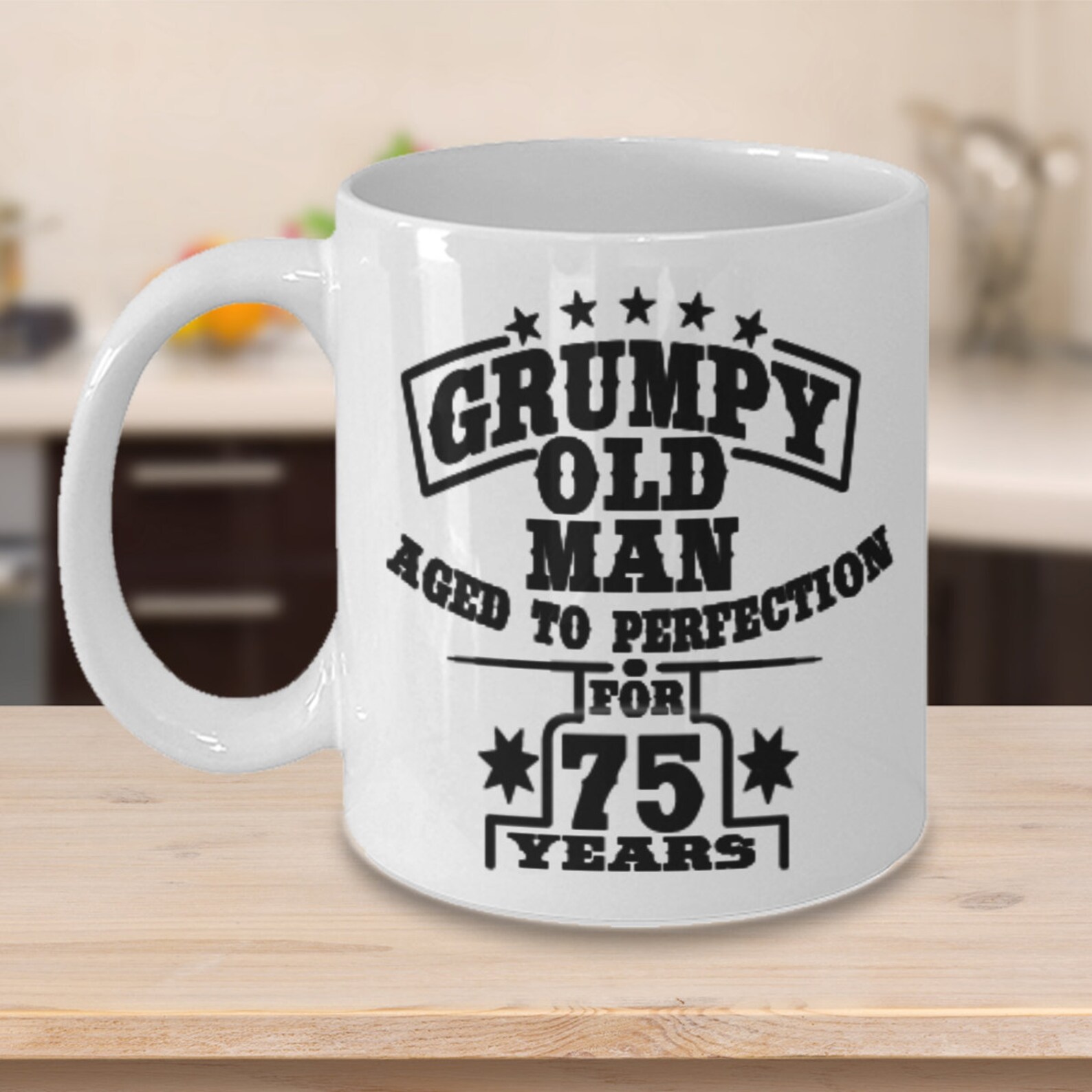 Funny 75th Birthday Gift For Men Grumpy Old Man Mug75 Year Etsy
