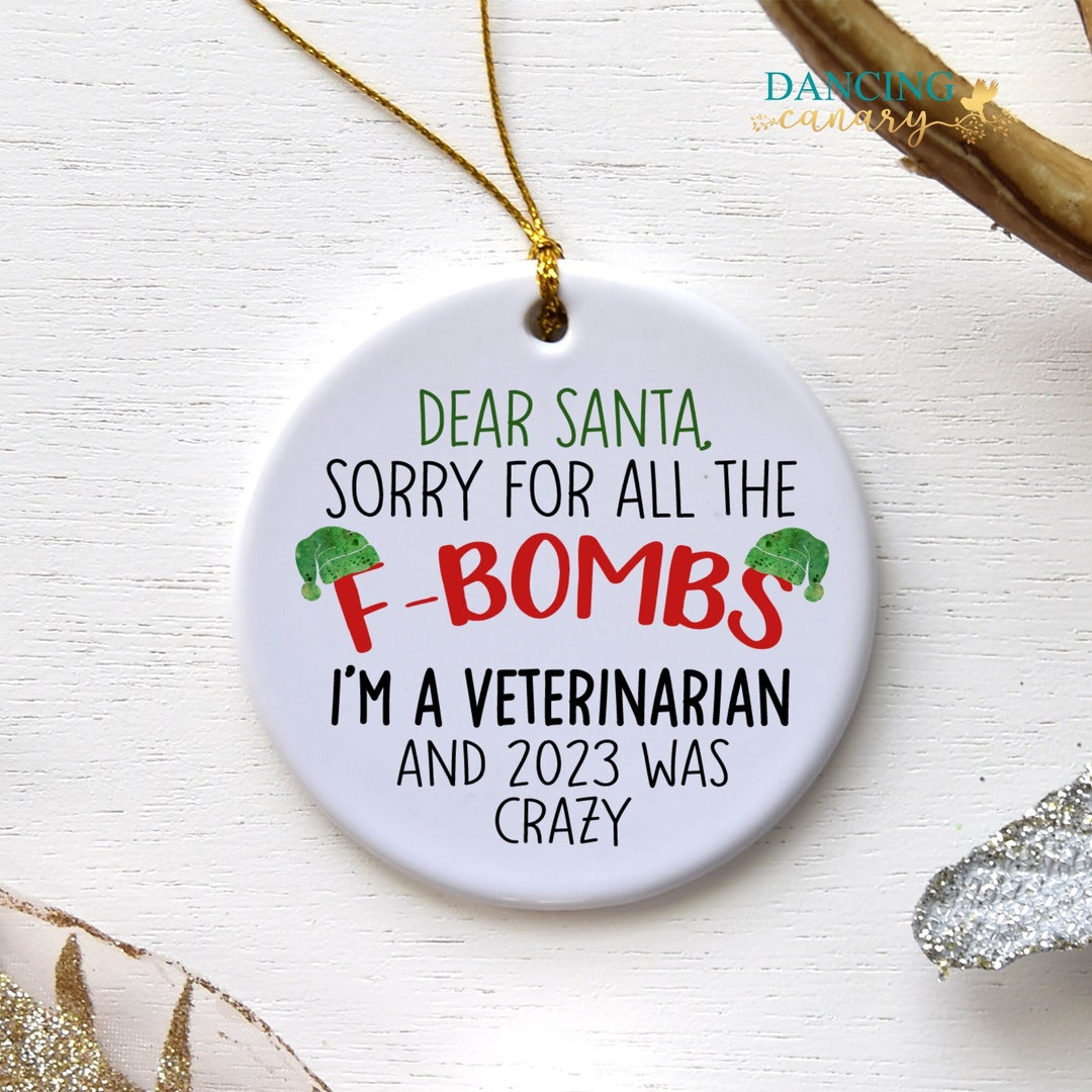 Veterinarian Christmas Ornament Funny Vet Tech Thank You Present