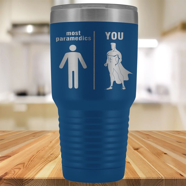 Paramedic Personalized Tumbler for Men - Funny Paramedic Travel Mug- Paramedic Gifts- 20oz or 30oz - Option to Customize Name