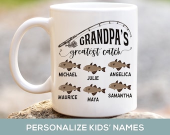 Funny Fishing Grandad Mug Birthday Fathers Day Fishermen Gift from Grandkids Funny Fishing Grandad Mug Birthday Fathers Day Fishermen Gift from Grandkids