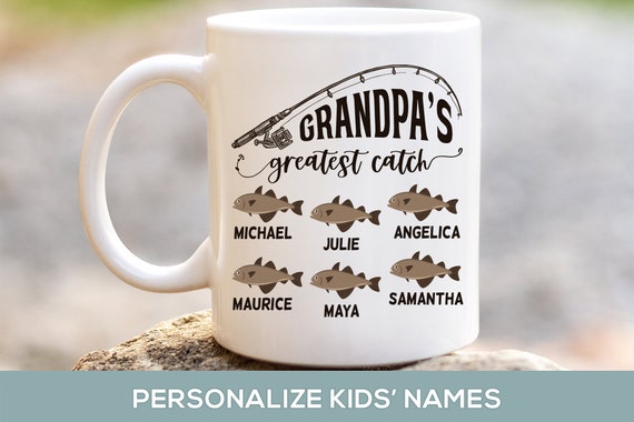 Personalized Grandpa Fishing Mug, Grandpa Birthday or Christmas Gift,  Grandfather Mug, Gift for Grandpa From Grandkids, Father in Law Gift -   Canada