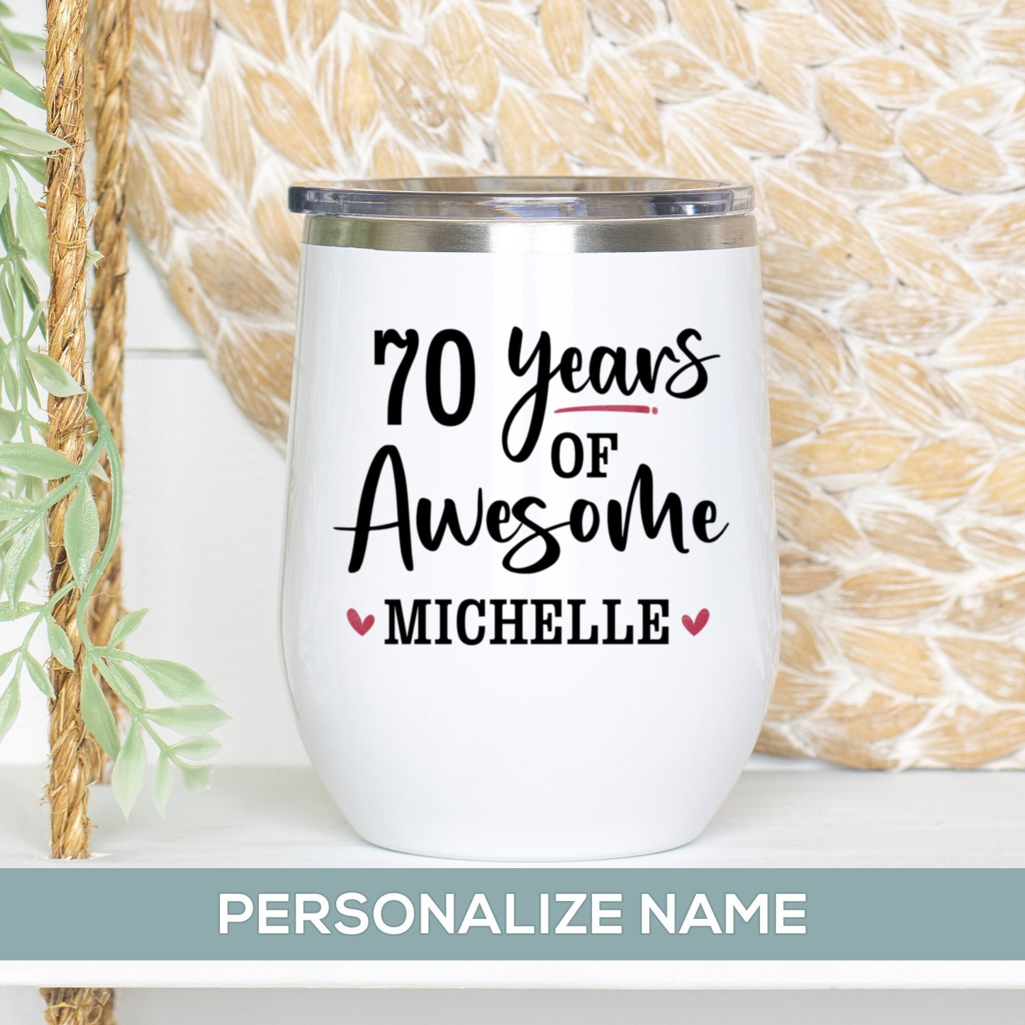 70th Birthday Gift For Men, Aged To Perfection 1952 Custom Name Tumbler,  Dad, Brother, Grandpa Birthday Present Idea, Vintage Retro Cup from Dancing  Canary