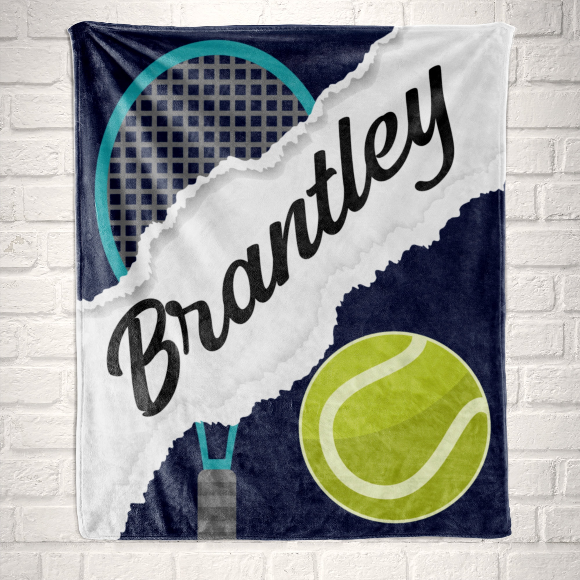 Tennis Player Gift, Sports Blanket Personalized, Athlete End of Season Present for Him or Her, Stadium Blanket, Kids Birthday Christmas Gift