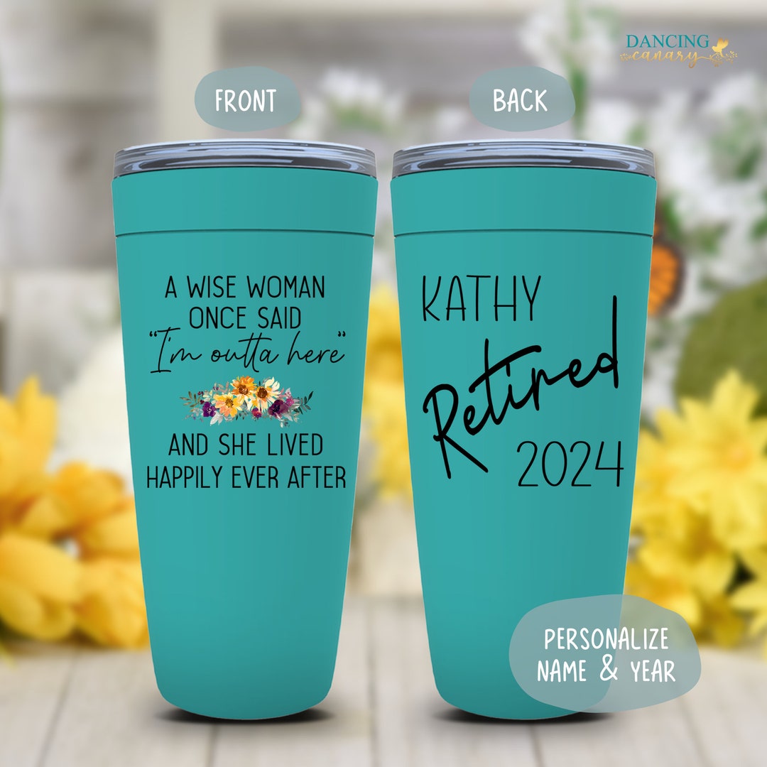 Personalized Retirement Gift for Women Coworker Funny Retirement 2024
