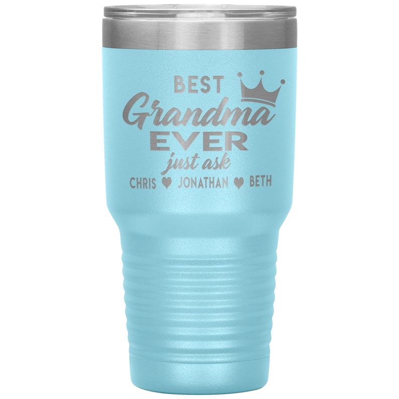 Personalized Grandma Gift Best Grandma Ever Tumbler Cute Etsy