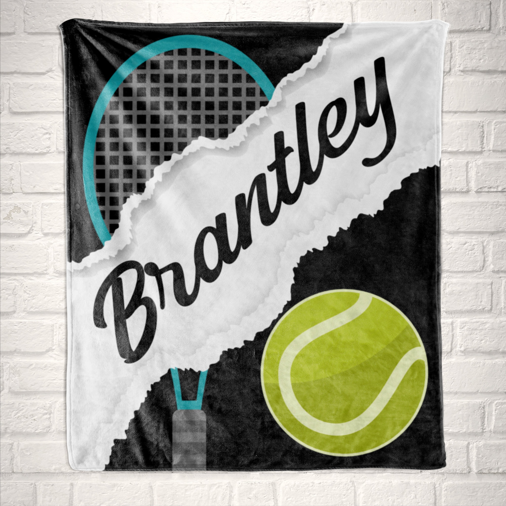 Tennis Player Gift, Sports Blanket Personalized, Athlete End of Season Present for Him or Her, Stadium Blanket, Kids Birthday Christmas Gift