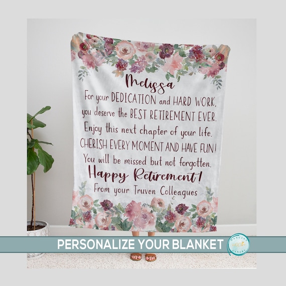 Personalized Retirement Blanket for Women Boss or Coworker Farewell Gift Retirement Party Gift Ideas for Her Retirement 2024 Etsy