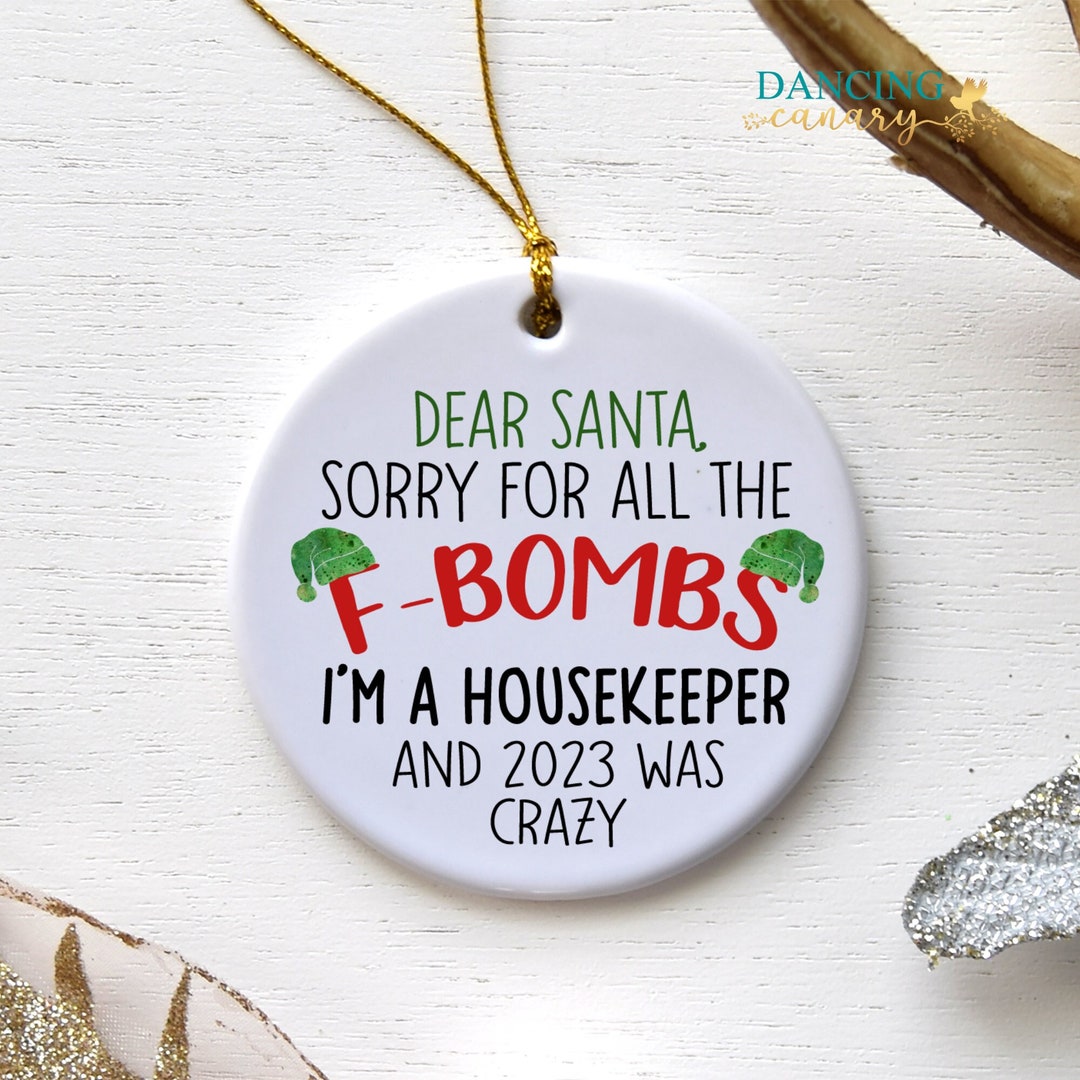 Housekeeper Christmas Ornament Funny Cleaning Lady Appreciation Gift