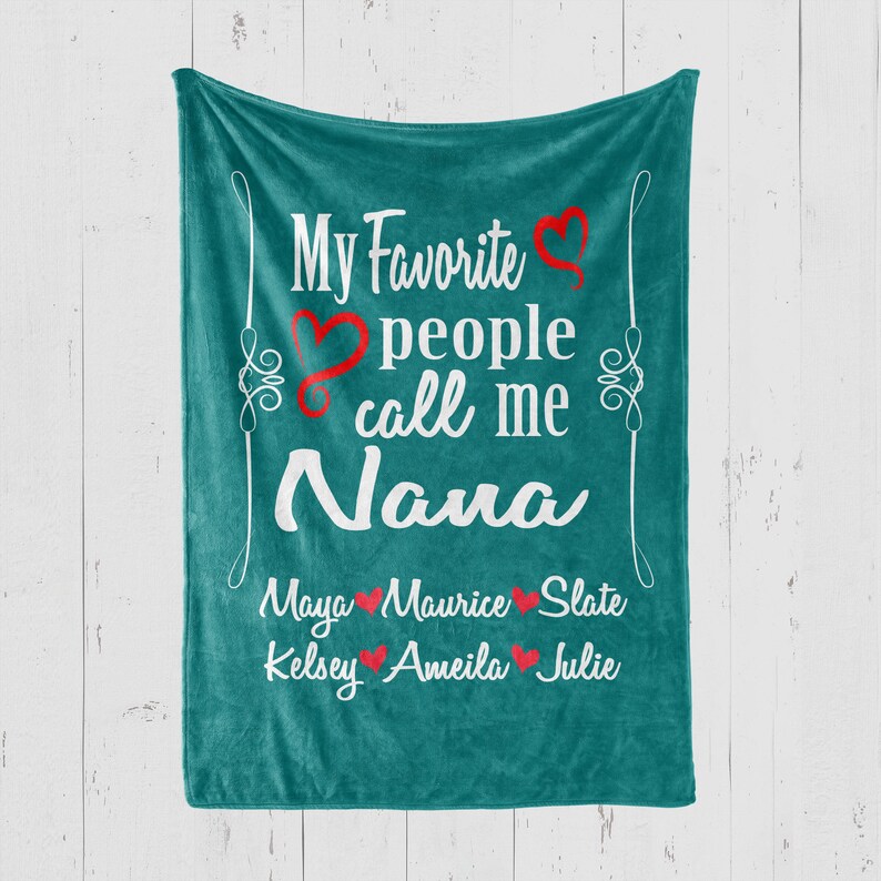 Nana Personalized Gift Customized Blanket Names for Nana for Etsy