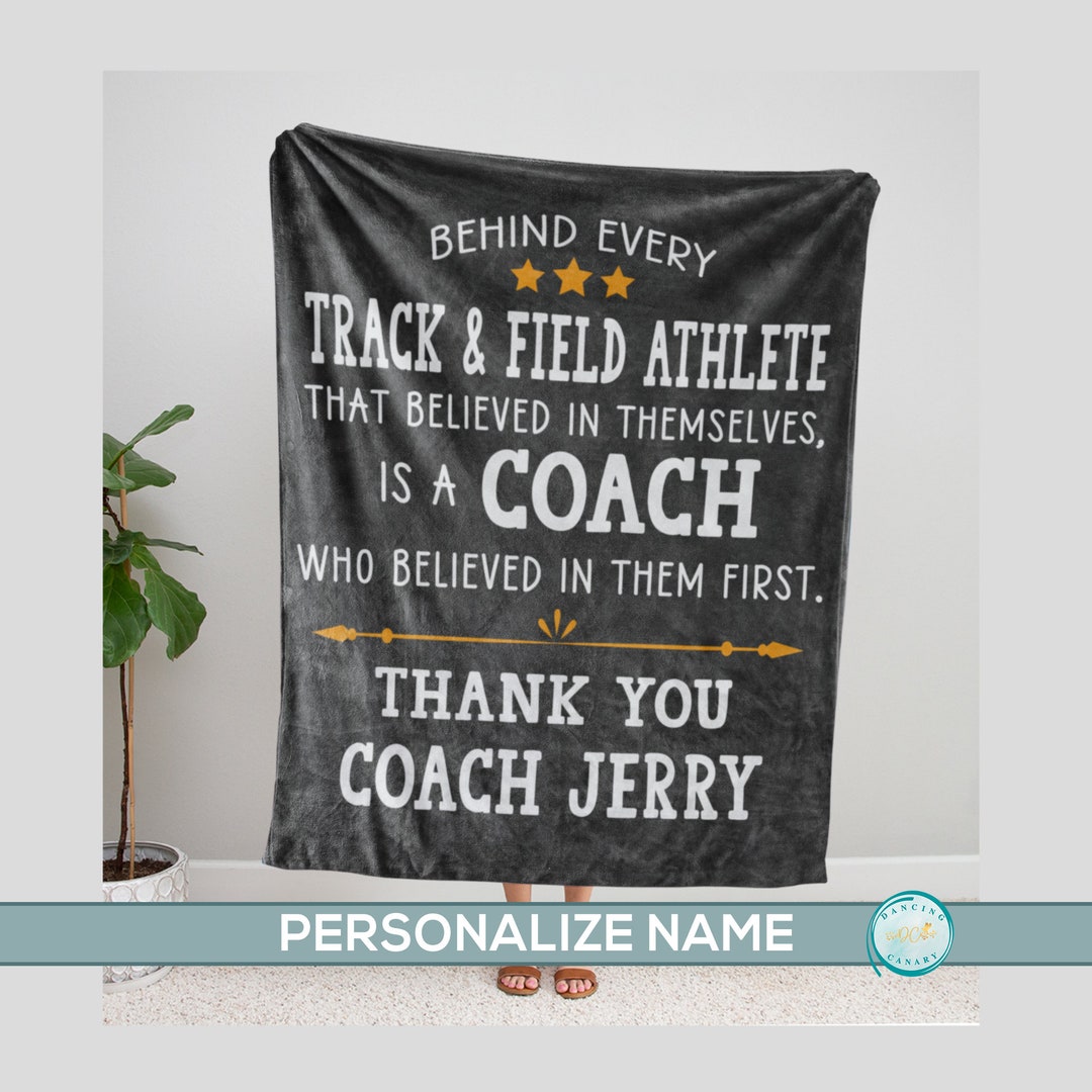 Track and Field Coach Gift, Personalized Blanket for Men or Woman, End ...