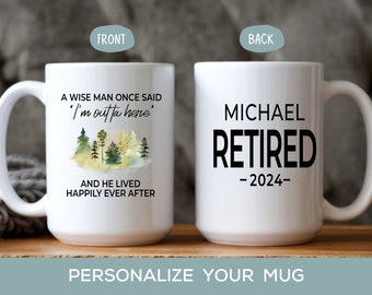 AU Funny Retirement Mug For Men Wise Man Once Said Dad Retirement Gift Coworker Retired 2024 Gift Grandpa Retirement Party Retiree Boss