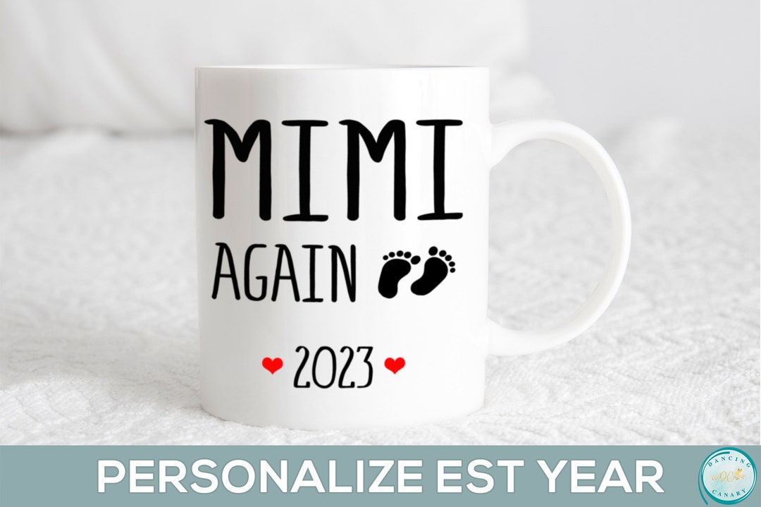 Pregnancy Announcement Mimi Mug Cute Baby Reveal to Grandparents for 2nd, 3rd, 4th Birth ...