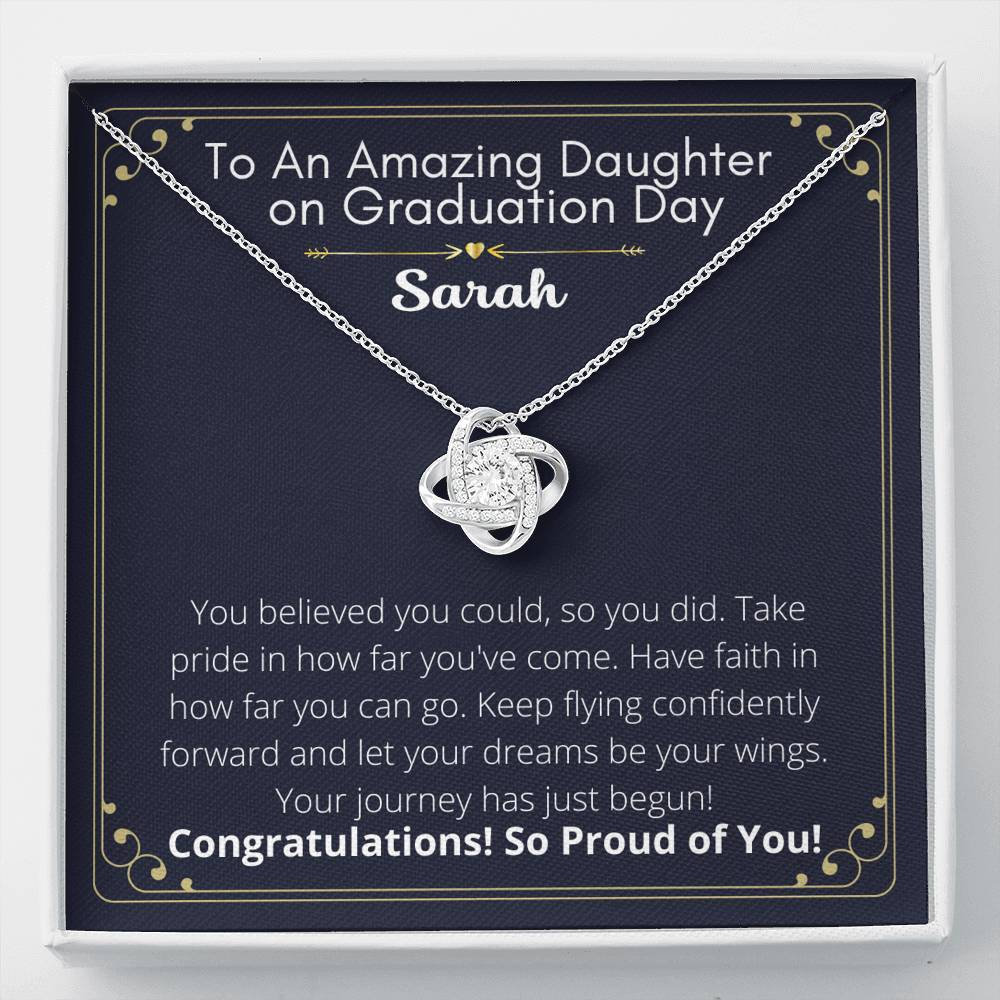 Graduation Necklace for Daughter from Mom or Dad Personalized Etsy