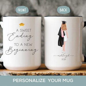 Women Graduation Gift for Her Personalized 2024 Bachelor Degree Graduate Mug Daughter Granddaughter Graduation Party Present College Grad