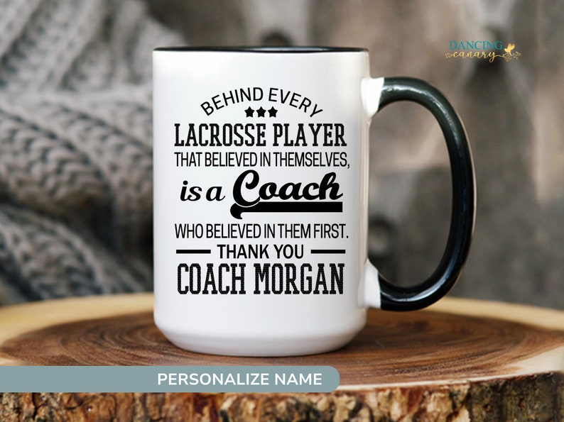 Lacrosse Coach Custom Gift for Men Women Sports Coach Mug Coach Thank