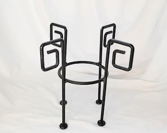 Supporto per piante geometrico in ferro nero