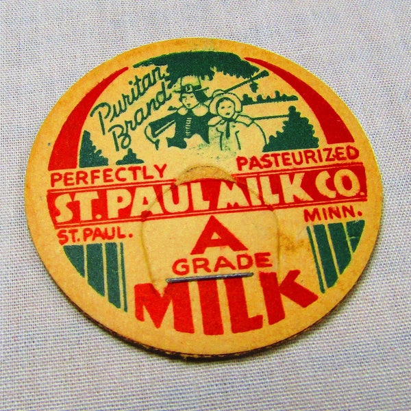 Lot of 10 Vintage Milk Bottle Caps - St. Paul Milk Company