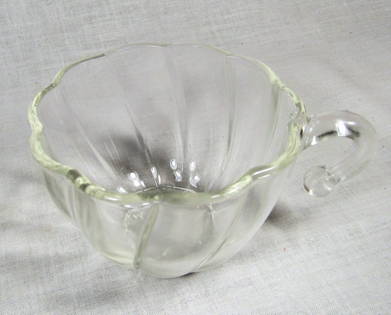 Vintage Anchor Hocking Glass Berwick Boopie Smoke and Sip Snack Trays Set of 4 8 piece set image 6