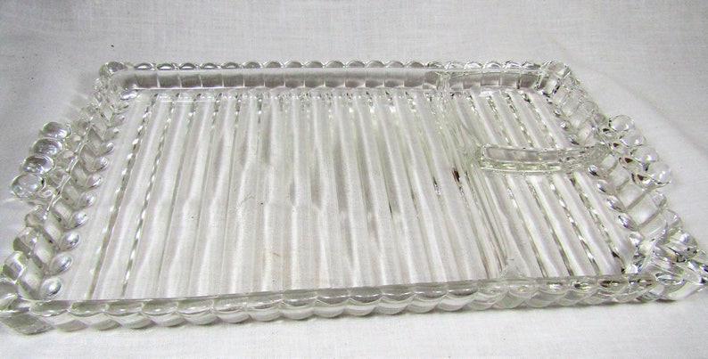 Vintage Anchor Hocking Glass Berwick Boopie Smoke and Sip Snack Trays Set of 4 8 piece set image 2