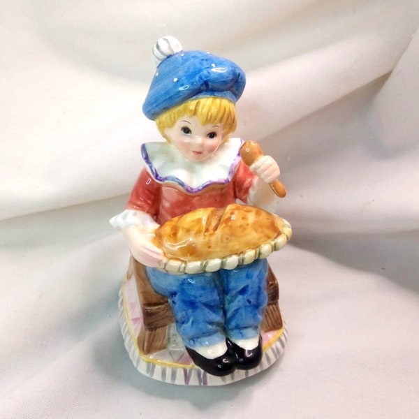 Vintage Ceramic Lefton Little Jack Horner Music Box