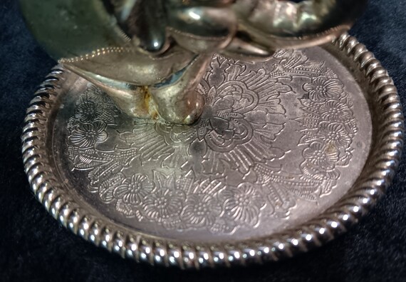 Vintage Silver Plated Elephant Ring Holder - image 5