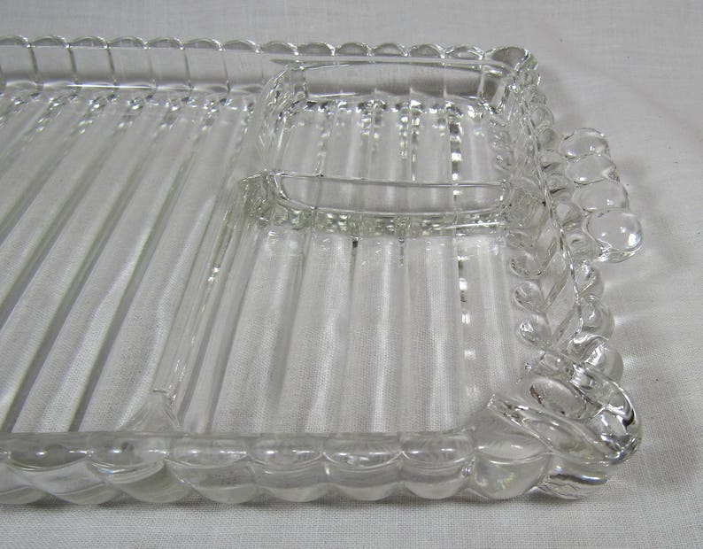 Vintage Anchor Hocking Glass Berwick Boopie Smoke and Sip Snack Trays Set of 4 8 piece set image 3