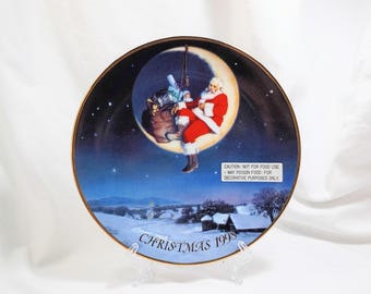 Greetings From Santa 1998 Avon Weihnachtsteller