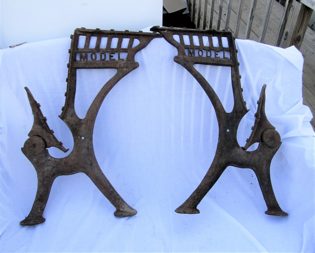 Antique Folding School Desk Legs Model Cast Iron Etsy