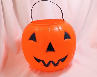 Vintage orange Kürbis Halloween Eimer Blasform