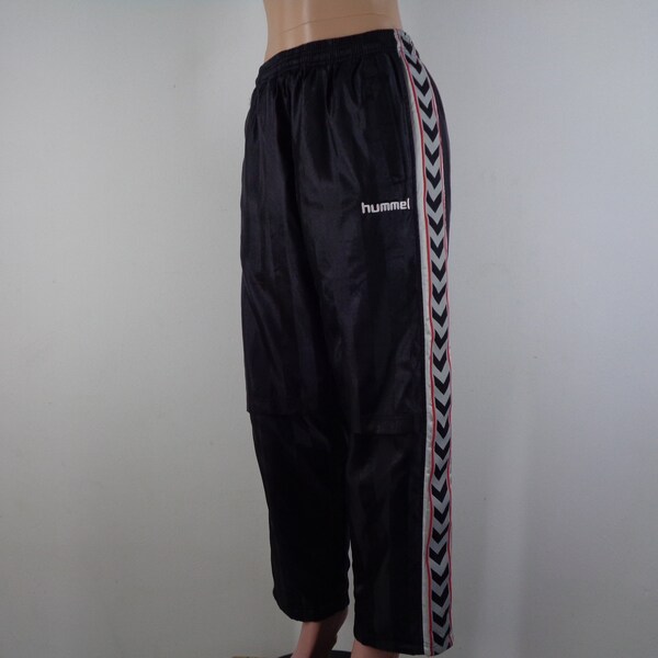 Pantaloni vintage Hummel taglia M Pantaloni da tuta Hummel anni '90 Pantaloni da tuta con nastro laterale Hummel taglia 26/36x29