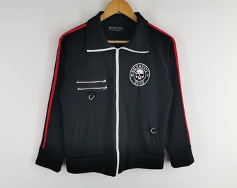 ✅SEX POT REVENGE leopard hoodie jacket SEX POT ReVeNGe Black Lace Up Design Big Zip Long Hoodie Jkt