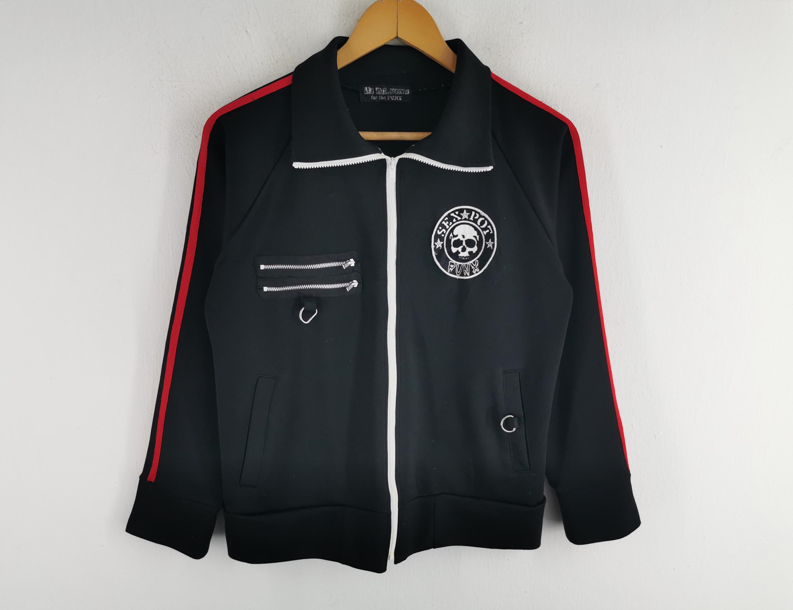 SEXPOT REVENGE ジャケット SEX POT ReVeNGe Punk Star Skull & Crossbones Black Jacket